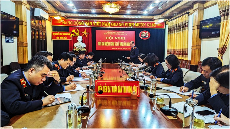 Đảng bộ VKSND tỉnh Hưng Yên tổ chức Hội nghị triển khai công tác xây dựng Đảng năm 2024