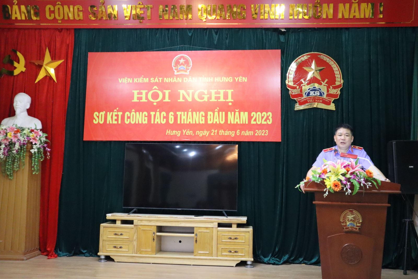 VIỆN KIỂM SÁT TỈNH HƯNG YÊN TỔ CHỨC HỘI NGHỊ SƠ KẾT CÔNG TÁC 6 THÁNG ĐẦU NĂM 2023