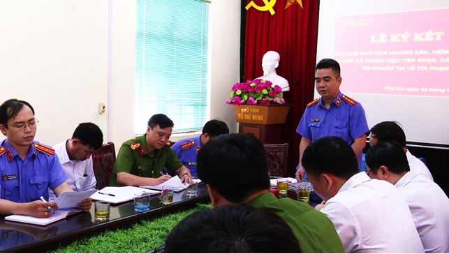 Liên ngành huyện Phù Cừ ký kết Quy chế phối hợp trong hoạt động điều tra, truy tố, xét xử và thi hành án dân sự.