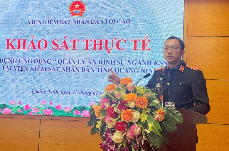 VKSND tối cao tổ chức khảo sát thực tế tại VKSND tỉnh Quảng Ninh để đánh giá kết quả xây dựng Nền tảng “Quản lý án hình sự ngành Kiểm sát nhân dân”