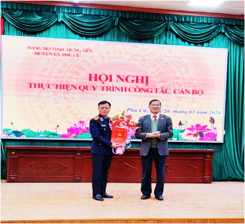 Ban Thường vụ Tỉnh ủy chỉ định đồng chí Viện trưởng VKSND huyện Phù Cừ tham gia BCH Đảng bộ huyệnkhóa XXVI, nhiệm kỳ 2020-2025.