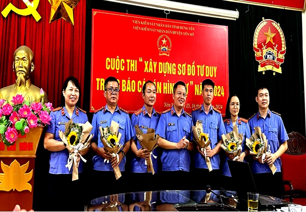 Viện kiểm sát nhân dân huyện Yên Mỹ tổ chức thành công cuộc thi “Xây dựng sơ đồ tư duy trong báo cáo án hình sự” năm 2024