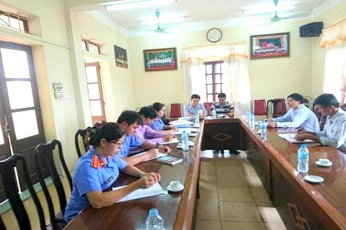 Viện kiểm sát nhân dân huyện Mỹ Hào kiểm sát trực tiếp việc tuân theo pháp luật trong công tác thi hành án hình sự tại Uỷ ban nhân dân xã Cẩm Xá       