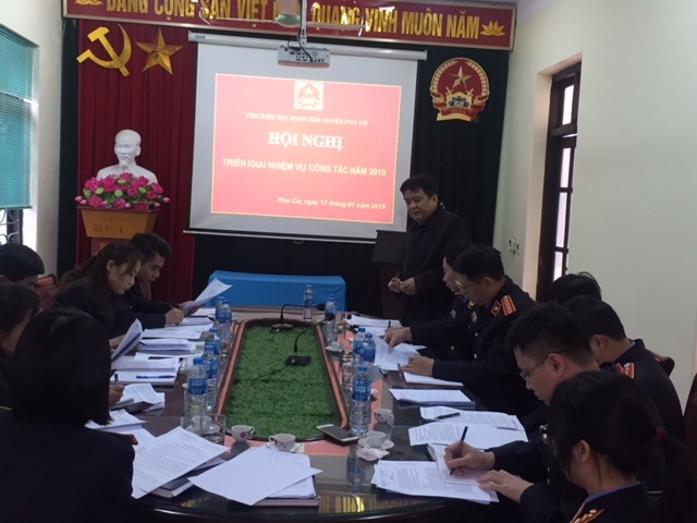 Viện kiểm sát nhân dân huyện Phù Cừ triển khai công tác năm 2019