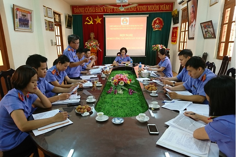 Viện kiểm sát nhân dân huyện Ân Thi  Tổ chức Hội nghị sơ kết công tác kiểm sát 6 tháng đầu năm 2020